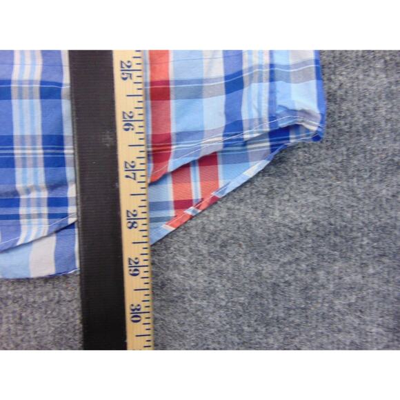 Vineyard Vines Shirt Mens XL‎ Slim Fit Whale Blue Red Plaid - Picture 5 of 9